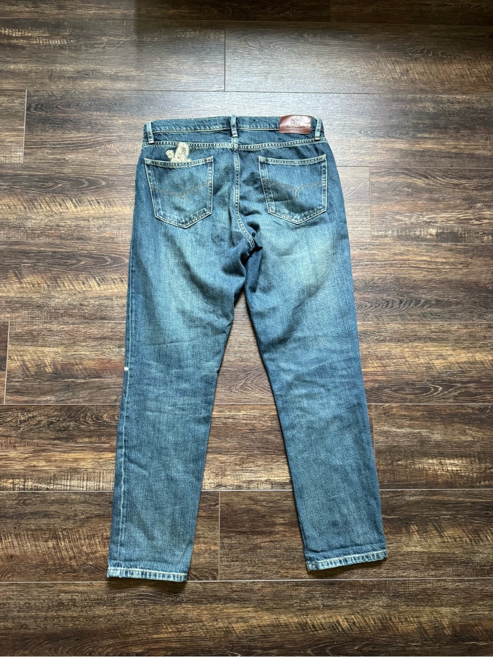 Lauren Ralph Lauren Womens Lace Patchwork Relaxed Tapered Jeans in Indigo Sz 6 - Picture 5 of 11